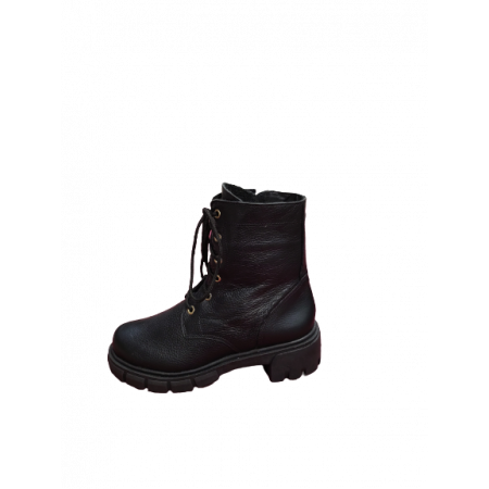 BOTA COTURNO TRATORADO COURO PRETO