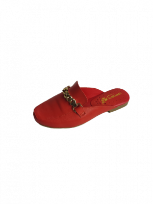 MULE COURO LARANJA