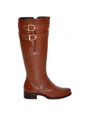 Bota Estilo Montaria Caramelo