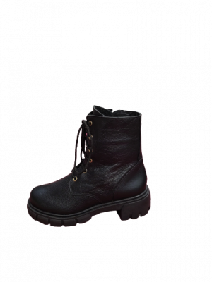 BOTA COTURNO TRATORADO COURO PRETO